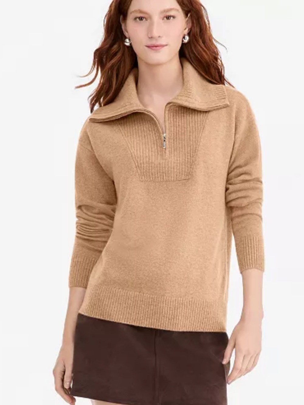 NWT Charter Club 100% Cashmere Quarter-Zip Sweater